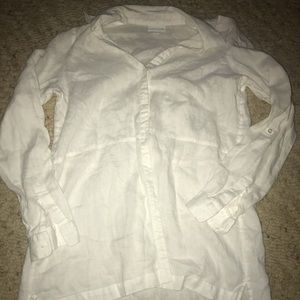 J. Jill White Linen Blouse
